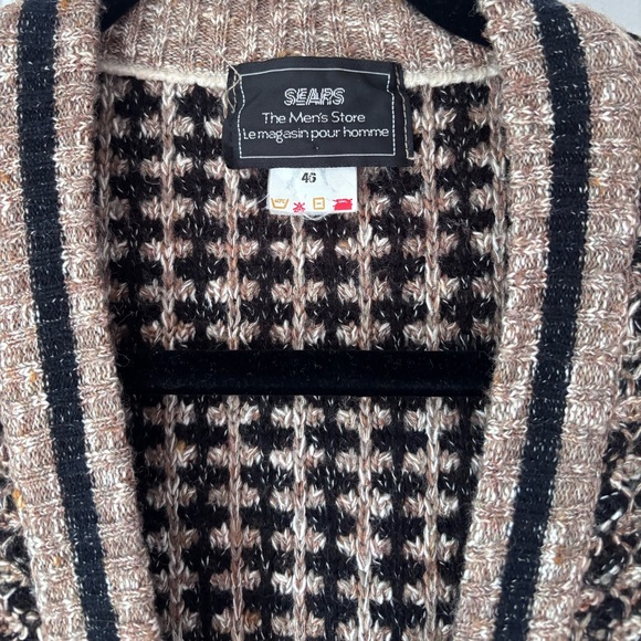Vintage Sears The Men’s Store Eclectic Grandpa Button Up Cardigan Size 46 - Picture 3 of 10